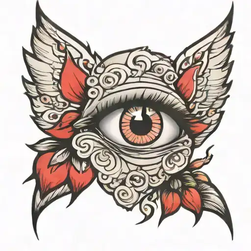 face with broken heart tattoo over eye tattoo design idea