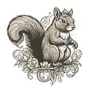 squirrel tattoo design idea