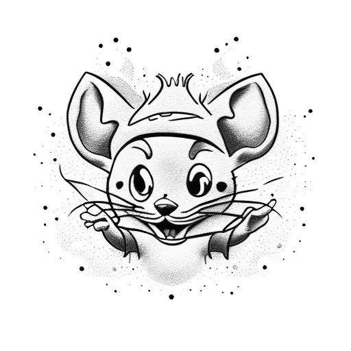 cartoon tom and jerry in nike tn shoes tattoo design idea