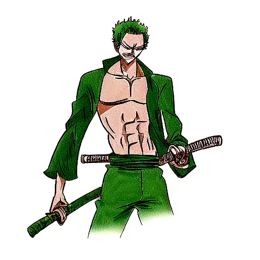 zoro swords one piece tattoo design idea