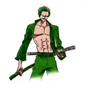 zoro swords one piece tattoo design idea