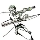 zoro swords one piece tattoo design idea
