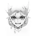 anime angry deaths 2d tattoo design idea