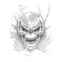 anime angry deaths 2d tattoo design idea