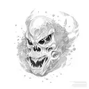 anime angry deaths 2d tattoo design idea