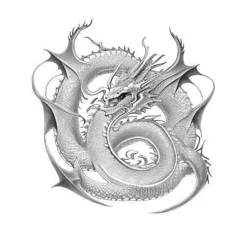 Dragon nas costas oriental tattoo design idea