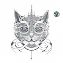 bmw cat tattoo design idea