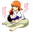 Breastfeeding mother to a son tattoo design idea