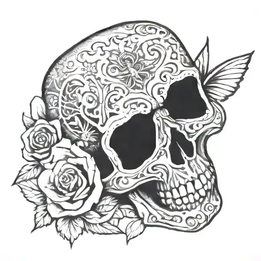 death and love stress tattoo design idea