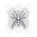 Black matte spider with sacred geometry tatoo on its back tattoo design idea