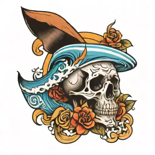 surf your mind body soul tattoo design idea