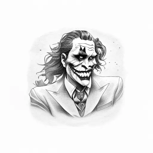 joker hahaha tattoo design idea