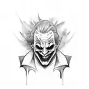 joker hahaha tattoo design idea