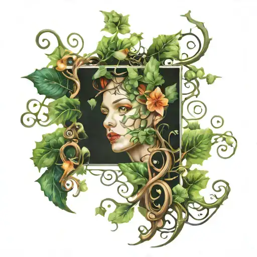 ivy vine tattoo design idea