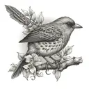 phoneix bird tattoo design idea