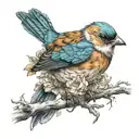 phoneix bird tattoo design idea