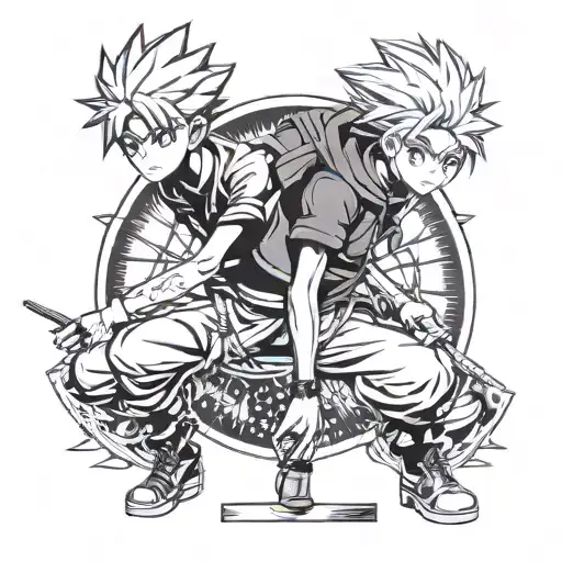 anime hunter x hunter killua tattoo design idea