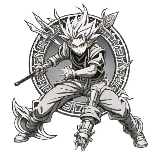 anime hunter x hunter tattoo design idea