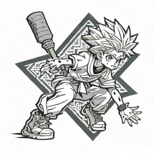 anime hunter x hunter killua gon tattoo design idea
