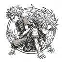 anime hunter x hunter killua gon tattoo design idea
