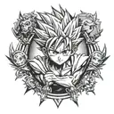 anime hunter x hunter killua gon tattoo design idea