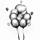 balloon "Let it go" tattoo design idea