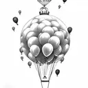 balloon "Let it go" tattoo design idea