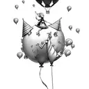 balloon "Let it go" tattoo design idea