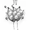 balloon "Let it go" tattoo design idea