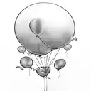 balloon "Let it go" tattoo design idea