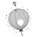 balloon "Let it go" tattoo design idea