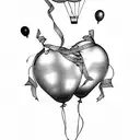 balloon "Let it go" tattoo design idea