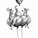 balloon "Let it go" tattoo design idea