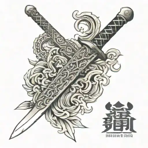 viking sword tattoo design idea