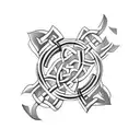Celtic fish hook tattoo design idea