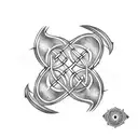 Celtic fish hook tattoo design idea