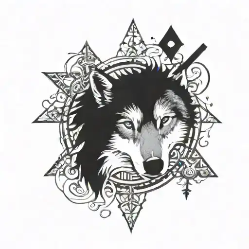 Aham brahmasmi, wolf, Christian cross, worriers, musical elements, truth, dreams  tattoo design idea