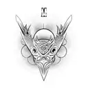 frame with fisch tattoo design idea