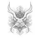 frame with fisch tattoo design idea