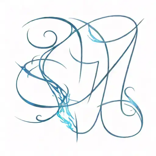 Write the letters C, H and Z, from left to right, in order. Put some blue flames behind it. tattoo design idea