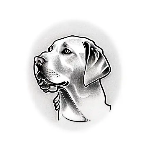 labrador retriever tattoo design idea