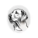 labrador retriever tattoo design idea