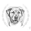 labrador retriever tattoo design idea