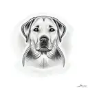 labrador retriever tattoo design idea