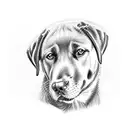 labrador retriever tattoo design idea