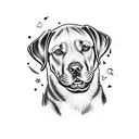 labrador retriever tattoo design idea