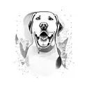 labrador retriever tattoo design idea