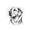 labrador retriever tattoo design idea