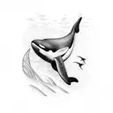 killer whale tribal tattoo design idea