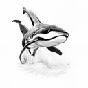killer whale tribal tattoo design idea